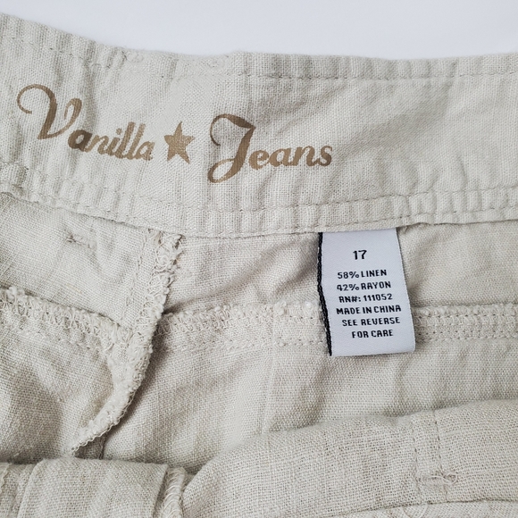NWT Vanilla Star Linen Blend Crop Pants - Picture 3 of 5